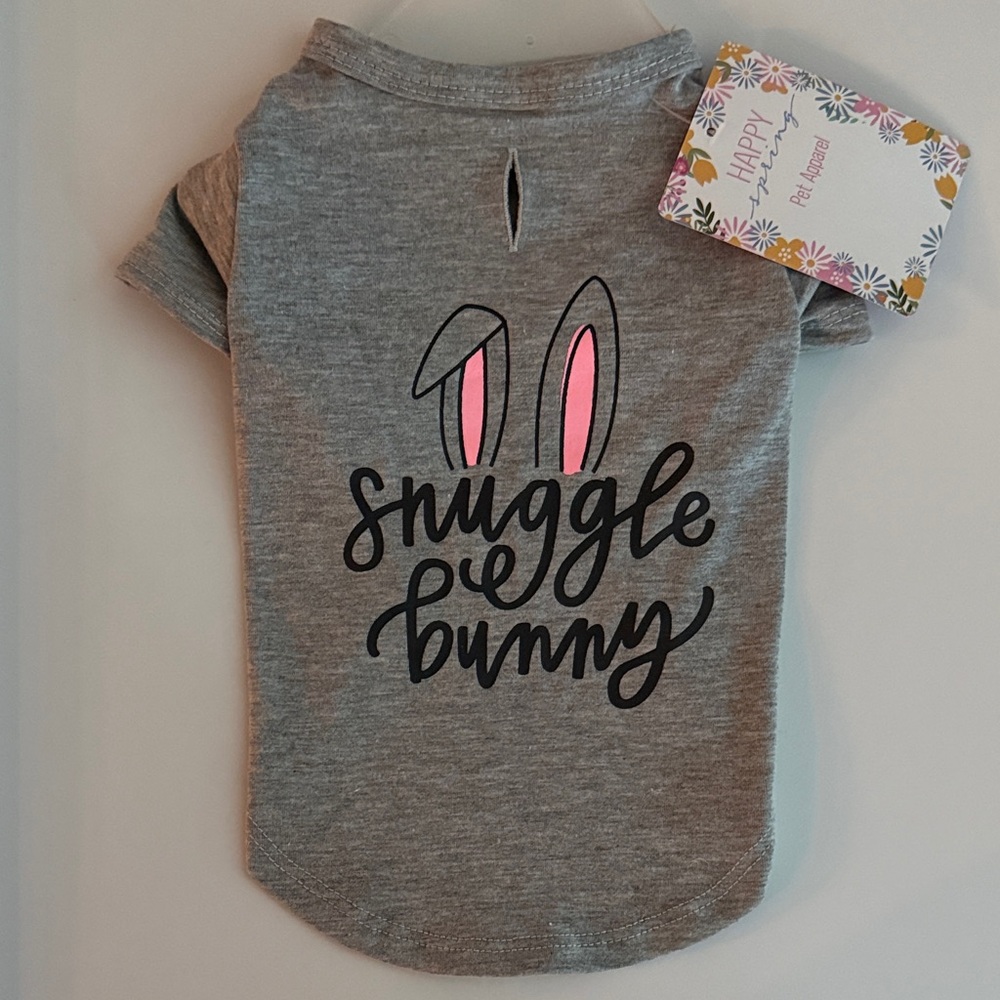 Gray nwt pet dog cat Snuggle Bunny Pet Shirt Easter bunny rabbit